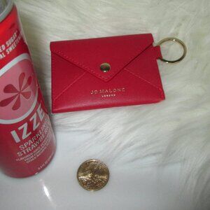 Jo Malone Keychain mini wallet red faux leather